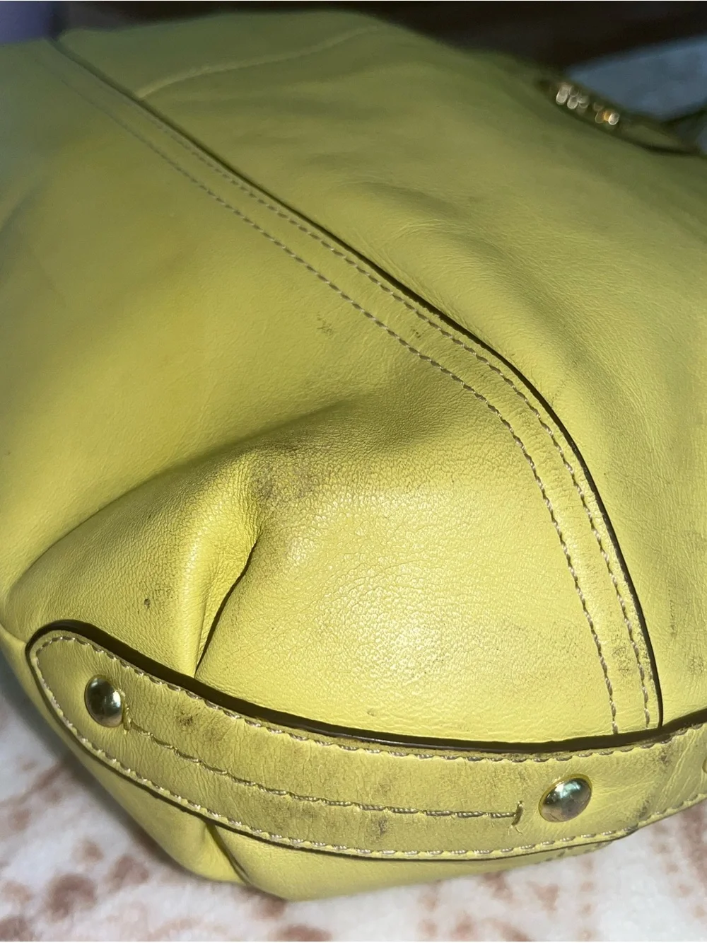 Coach Lime Green Leather Crossbody Bag